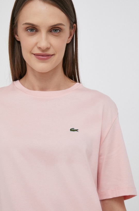Lacoste t-shirt bawełniany różowy TF5441