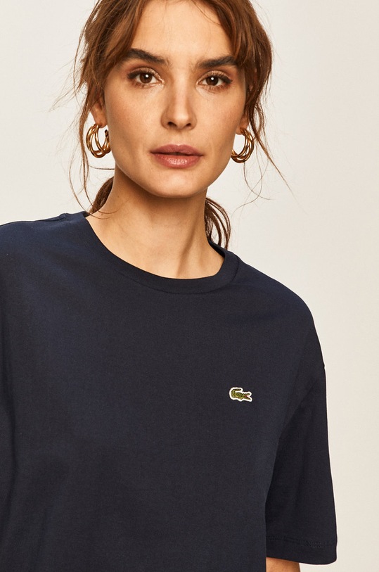 Lacoste t-shirt bawełniany granatowy TF5441