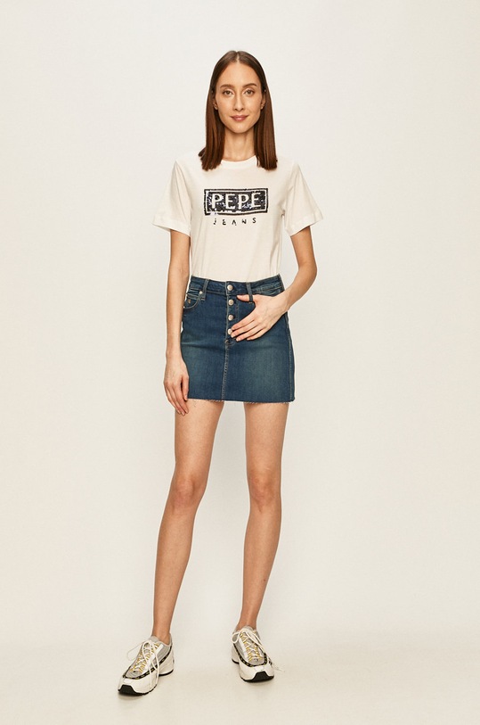Pepe Jeans - Tricou Charis PL504443 alb SS20
