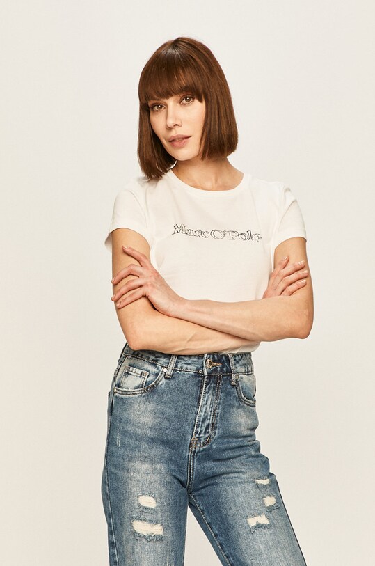 Marc O'Polo - Tricou print alb B01229351083