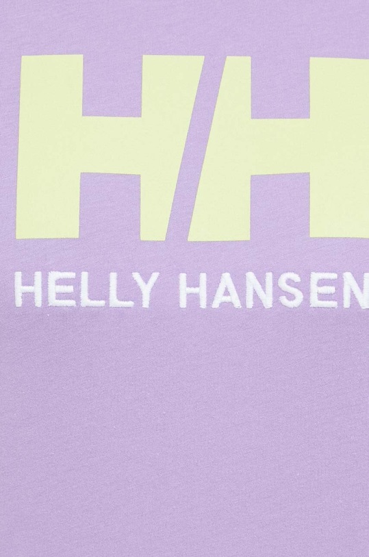 Helly Hansen t-shirt bawełniany 34112 fioletowy