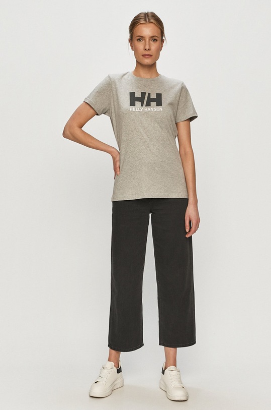 Helly Hansen T-shirt bawełniany 34112 szary AW23