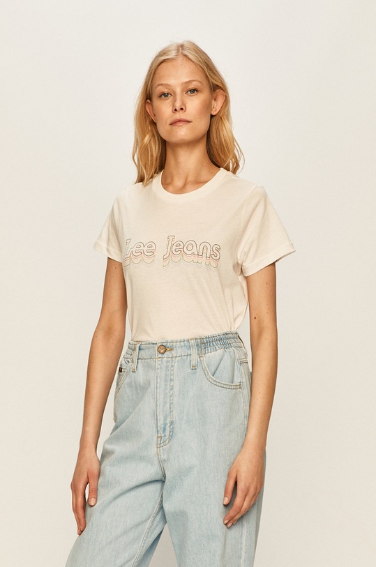 Lee - Tričko bavlna biela L40GWM59