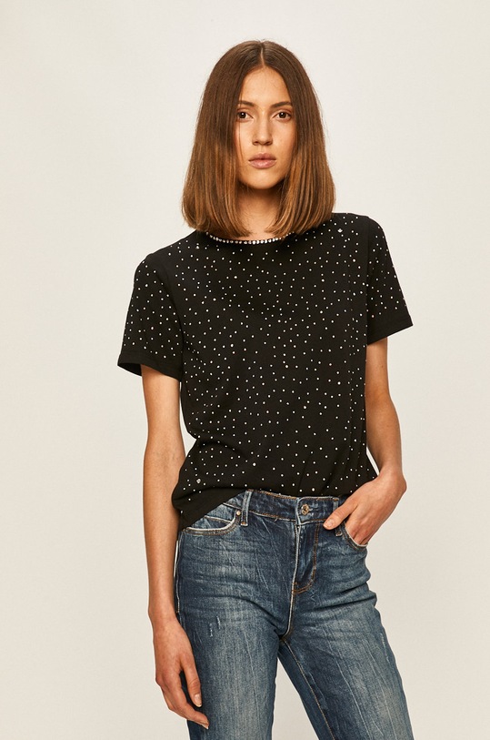 Guess Jeans - Tričko kulatý černá W01P92.K7DN0