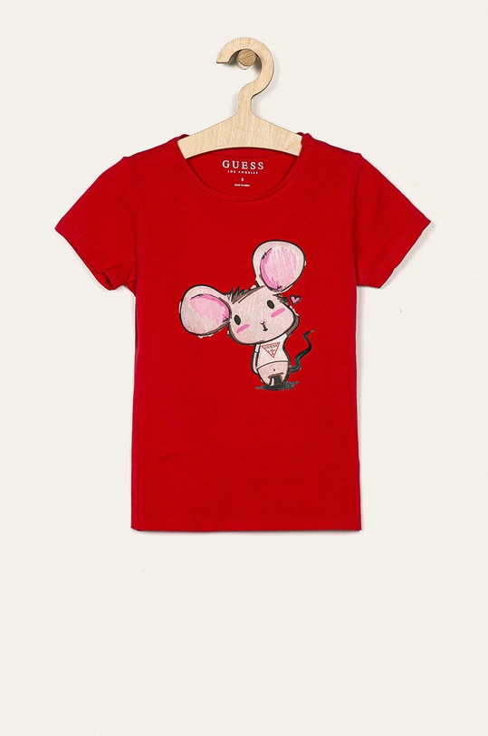 Guess Jeans - Tricou copii 118-175 cm print rosu J01I03.K82K0