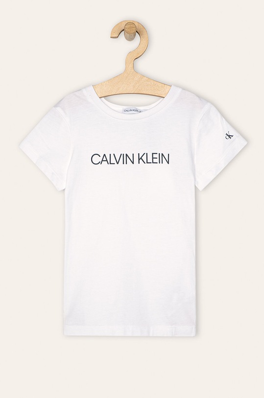 Calvin Klein Jeans - T-shirt dziecięcy 104-176 cm IG0IG00380 nadruk biały IG0IG00380