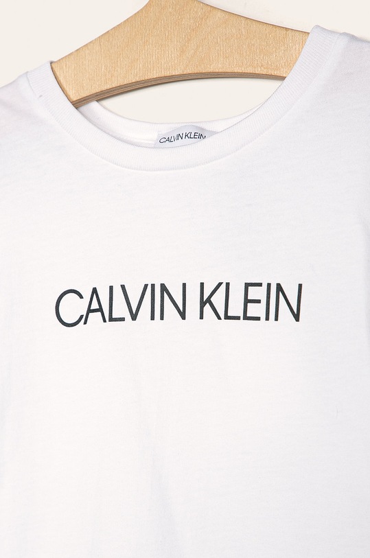 Dziewczynka Calvin Klein Jeans - T-shirt dziecięcy 104-176 cm IG0IG00380 IG0IG00380 biały