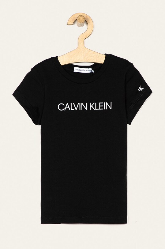 Calvin Klein Jeans - Дитяча футболка 104-176 cm бавовна чорний IG0IG00380