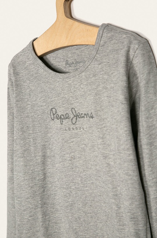 DÍVKA Pepe Jeans - Dětské tričko s dlouhým rukávem Hana Glitter 92-122 cm PG502078 šedá
