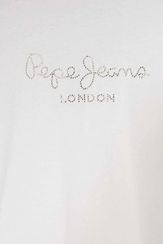 Κοριτσίστικα Pepe Jeans παιδικό μπλουζάκι PG502460 λευκό