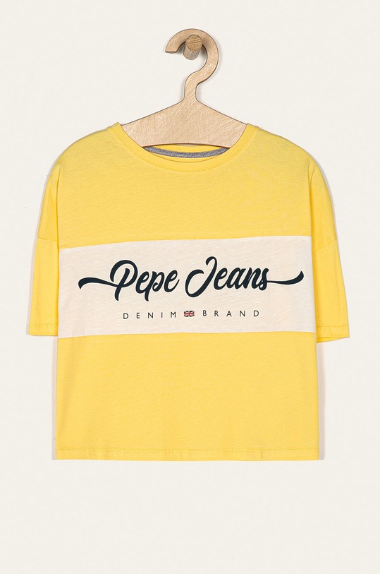 Pepe Jeans - Detské tričko Maylis 128-180 cm bavlna žltá PG502454