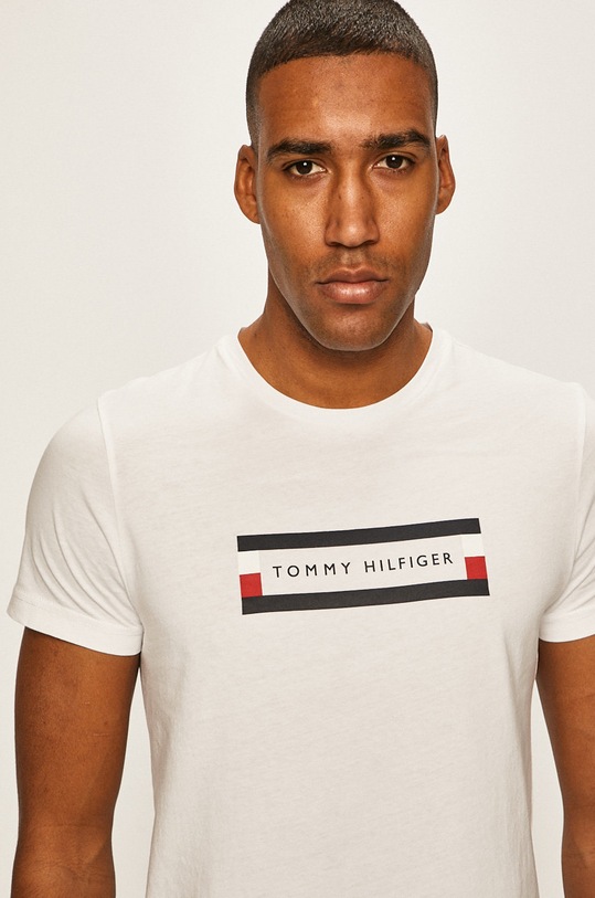 Tommy Hilfiger - Tricou alb MW0MW12510