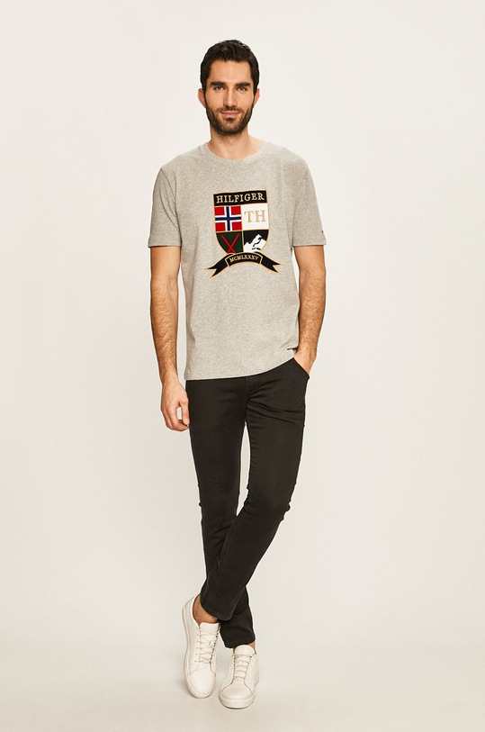 Tommy Hilfiger - Tricou MW0MW12515 gri SS20