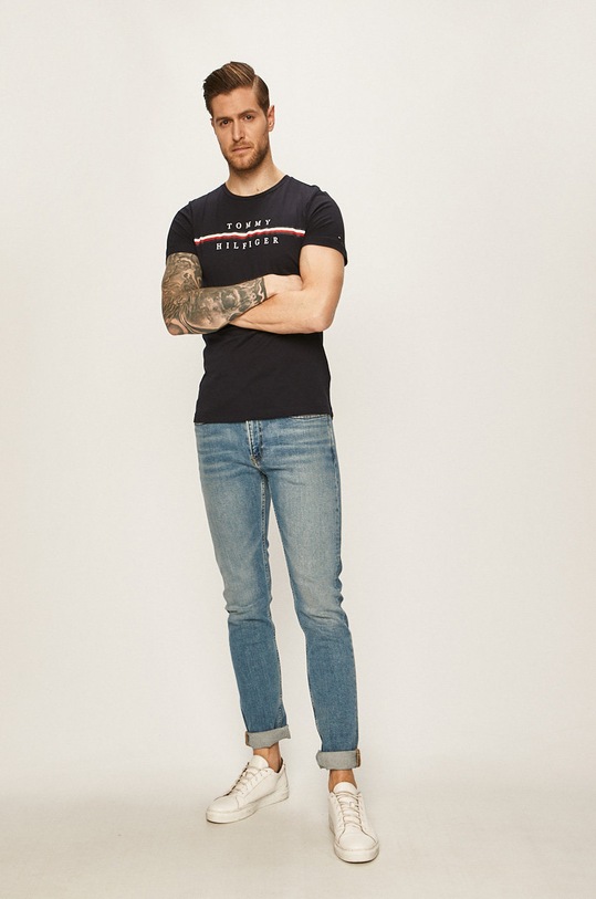 Tommy Hilfiger - Tricou MW0MW12520 bleumarin SS20