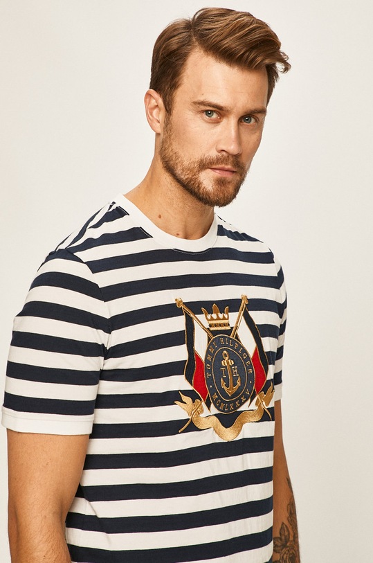 Tommy Hilfiger - Tricou imprimeu alb MW0MW12528
