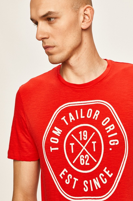Tom Tailor Denim - Pánske tričko červená 1016155