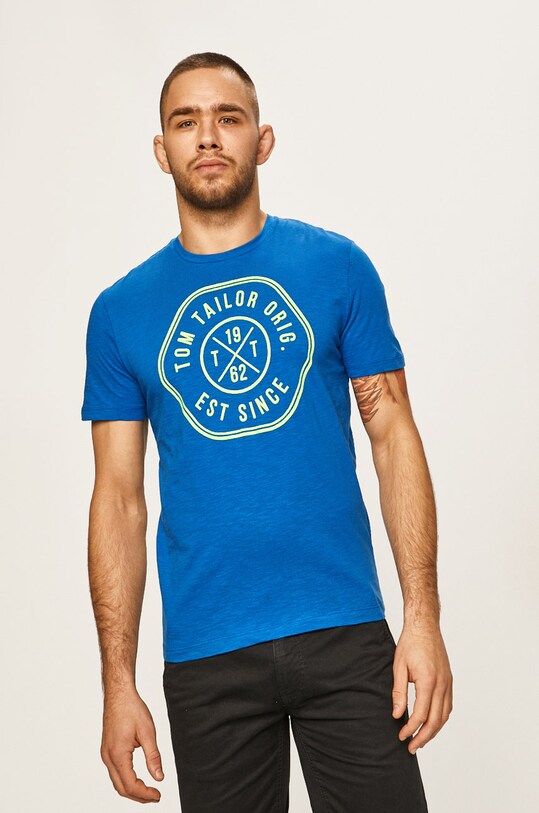 Tom Tailor Denim - T-shirt nadruk niebieski 1016155
