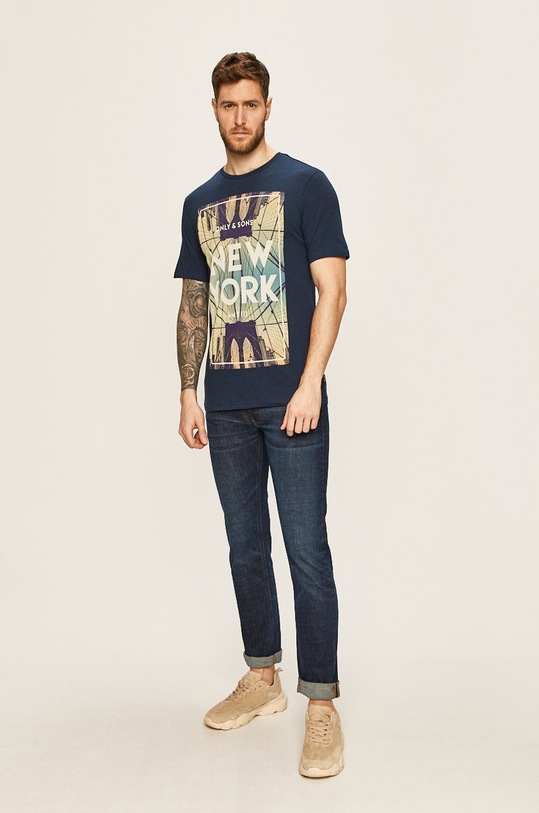 Only & Sons - Tričko 22015611 námořnická modř SS20