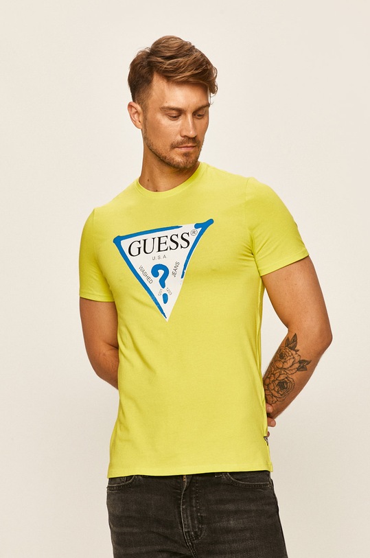 Guess Jeans - Tričko s elastanem zelená M01I55.J1300