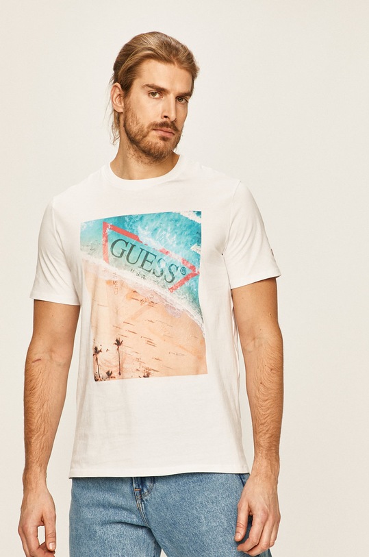 Guess Jeans - Tričko kulatý bílá M0GI66.I3Z00
