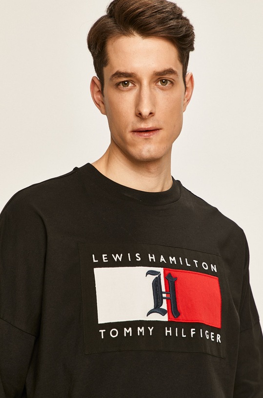 Tommy Hilfiger - Pánske tričko x Lewis Hamilton čierna MW0MW13630