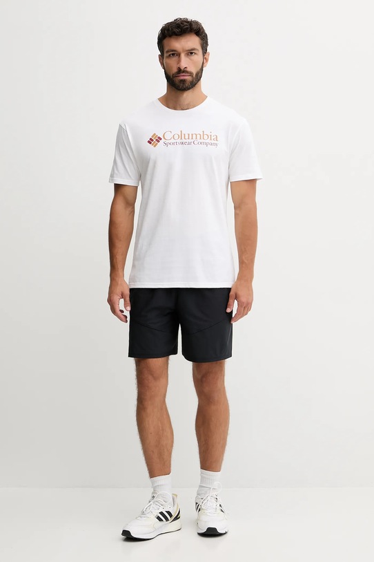 Columbia tricou CSC Basic Logo 1680053. alb AW25