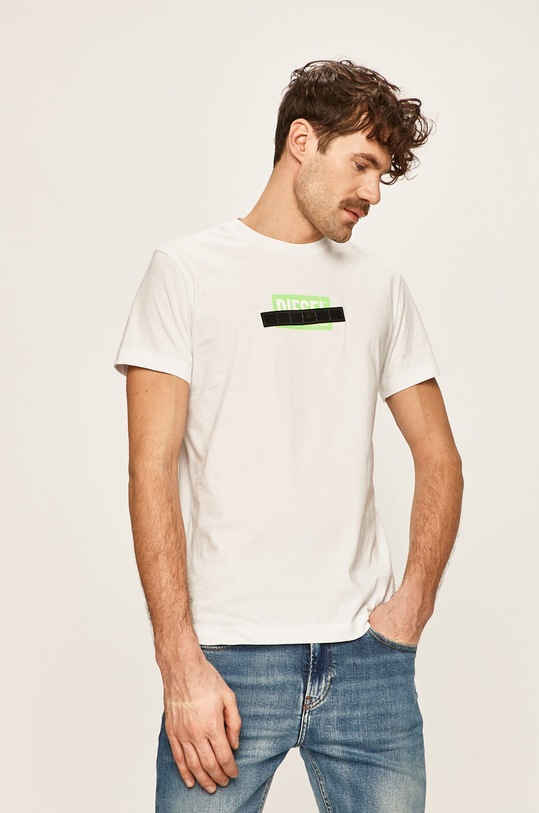 Diesel - Tričko kulatý bílá 00SEEB.0BASU