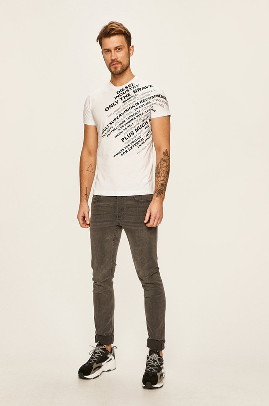Diesel - Tričko 00SEGB.0091A bílá SS20
