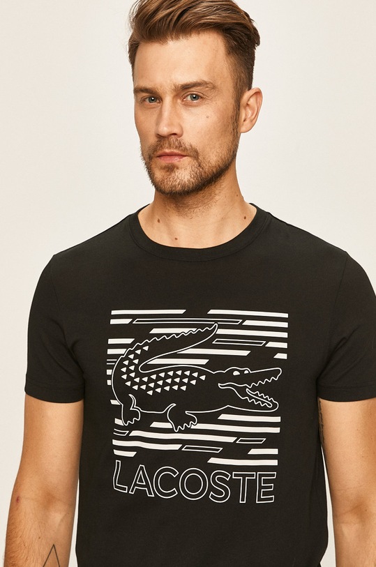 Lacoste - Pánske tričko slim čierna TH4834