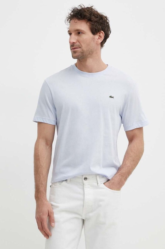 Lacoste t-shirt bawełniany niebieski TH2038