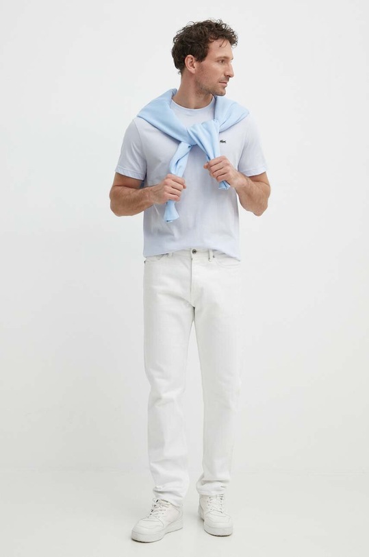 Lacoste t-shirt bawełniany TH2038 niebieski SS20