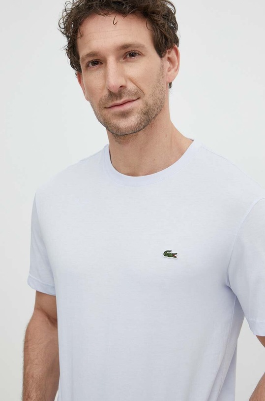 Bavlnené tričko Lacoste modrá TH2038