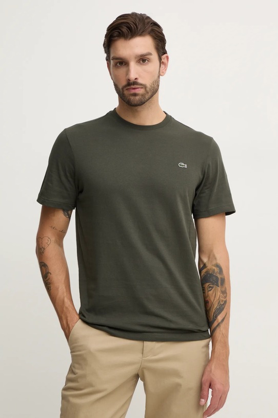 Lacoste - Majica bez uzorka zelena TH2038