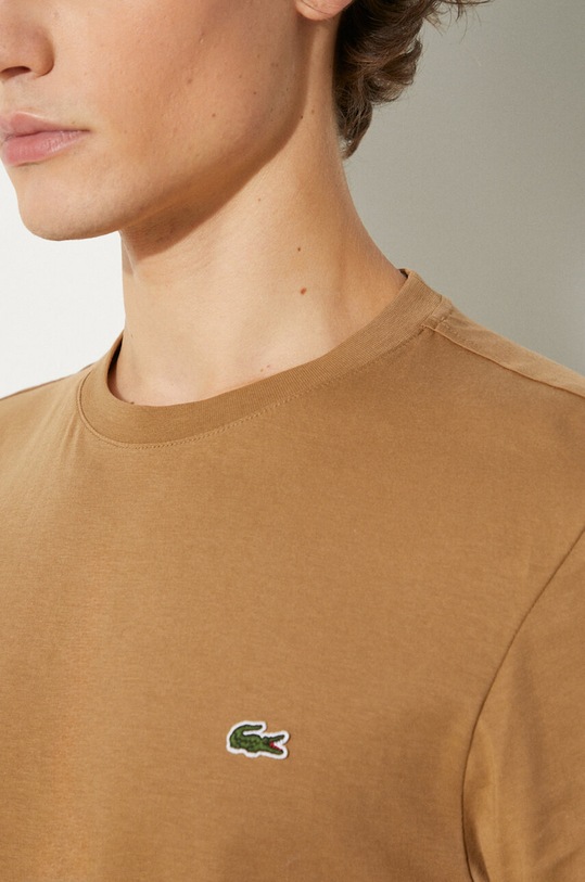 Lacoste t-shirt cotton Men's TH2038 brown