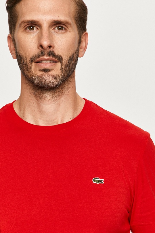 Lacoste t-shirt bawełniany szary TH2038