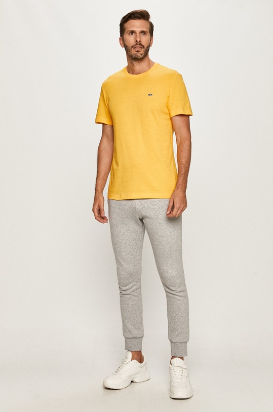 Bavlnené tričko Lacoste TH2038 žltá SS20