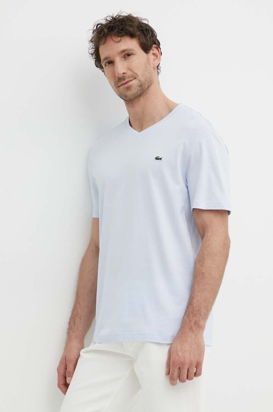 Lacoste t-shirt bawełna niebieski TH2036