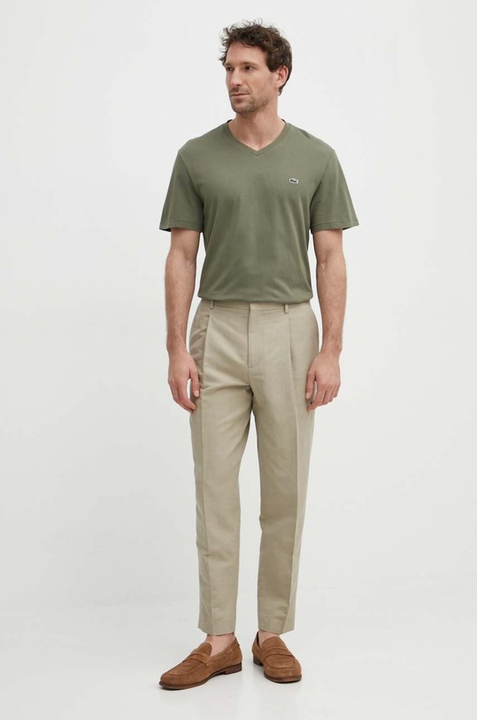 Lacoste tričko TH2036 zelená SS24