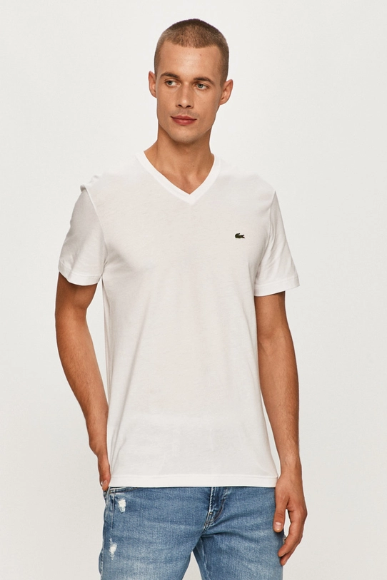 Lacoste t-shirt semplice bianco TH2036