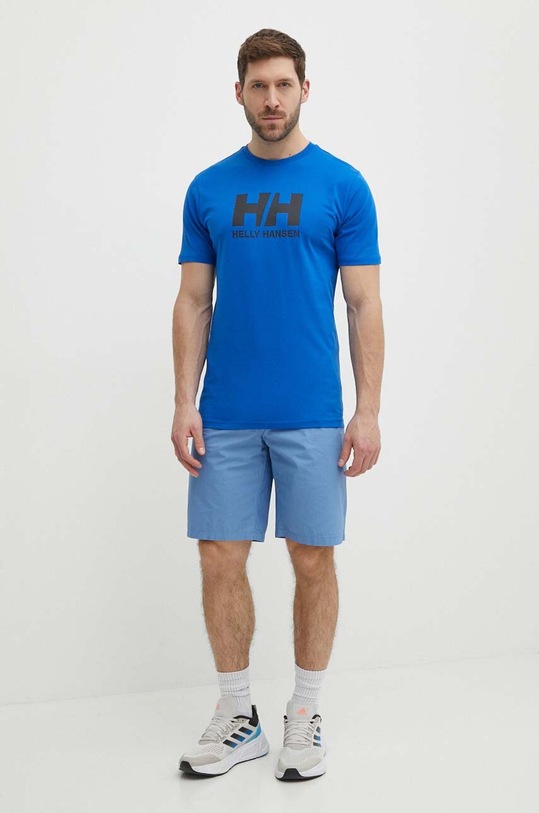 Helly Hansen t-shirt bawełniany 33979 niebieski SS24
