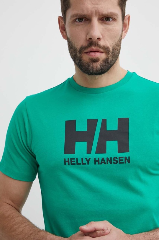 Helly Hansen t-shirt bawełniany zielony 33979