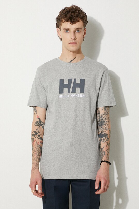 Odzież Helly Hansen t-shirt HH LOGO T-SHIRT 33979 szary