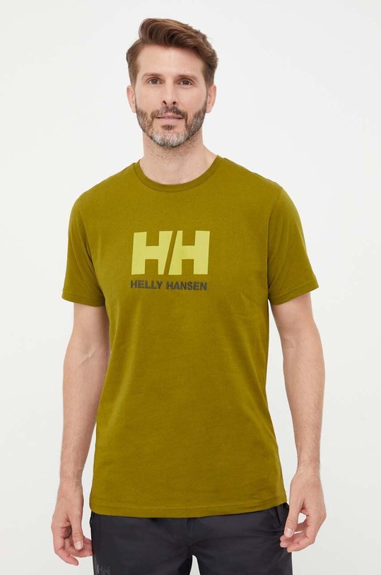 Helly Hansen t-shirt HH LOGO T-SHIRT zielony 33979