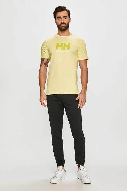 Helly Hansen tricou HH LOGO T-SHIRT 33979 verde SS24