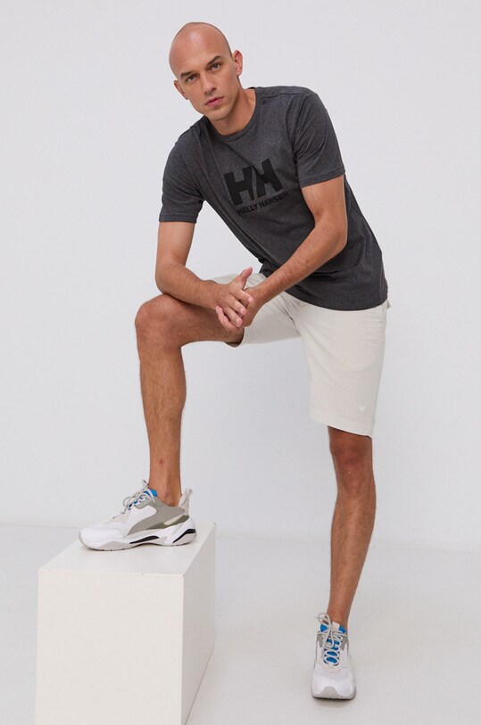 Helly Hansen t-shirt HH LOGO T-SHIRT aplikacja szary 33979