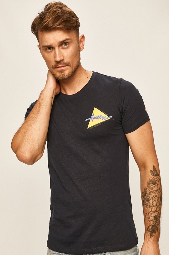 Guess Jeans - Tričko kulatý námořnická modř M0GI56.K6XN0