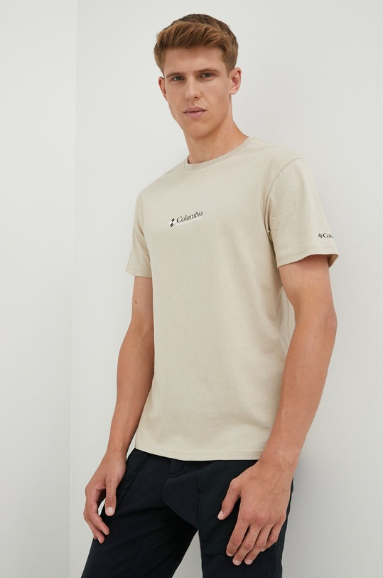 Columbia t-shirt nadruk beżowy 1680053