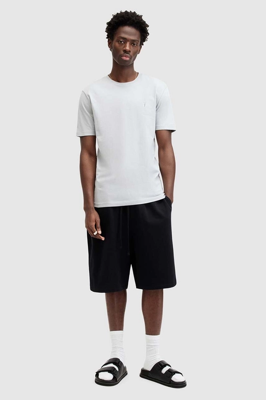 AllSaints tricou din bumbac BRACE SS CREW gri MD131G