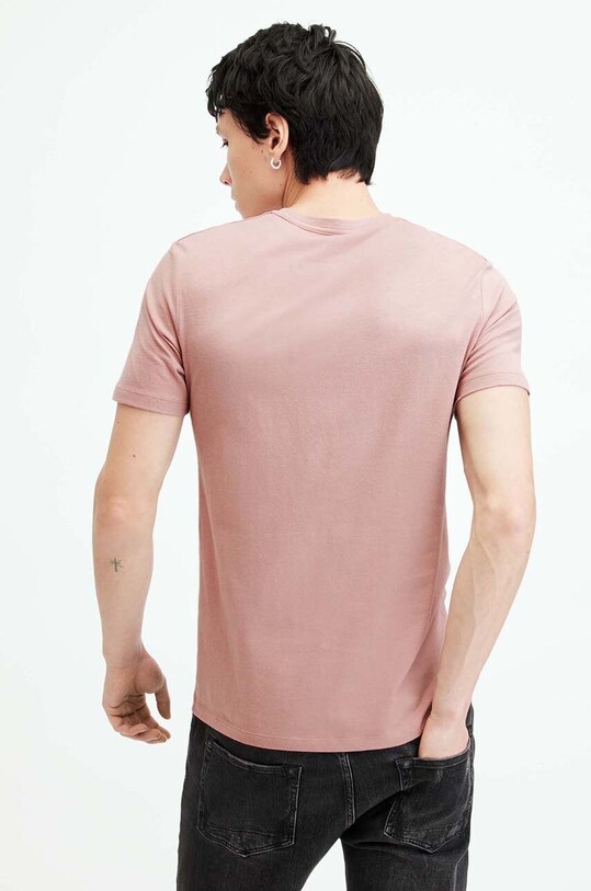 Îmbrăcăminte AllSaints tricou din bumbac BRACE SS CREW MD131G roz