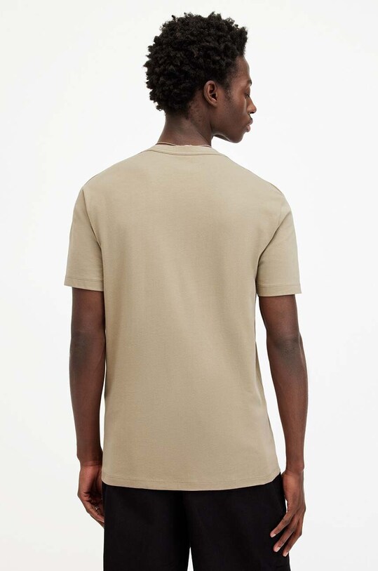 Îmbrăcăminte AllSaints tricou din bumbac BRACE SS CREW MD131G maro